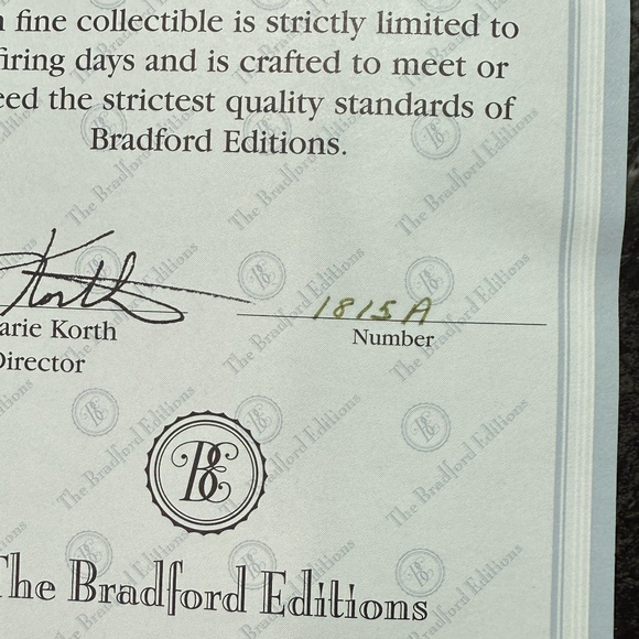 THE BRADFORD EDITIONS “Purity” and “Loving Kindness” Ornaments #1815A - Picture 4 of 10